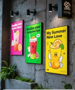Ultra-Thin Acrylic and Stainless Steel LED Light Box with Magnetic Front Panel and Dimming Control