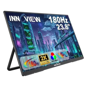 Ultra-Thin All-Metal 23.8 Inch External Monitor 2560×1440 180 Hz 3 ms Response Time for Competitive Gaming