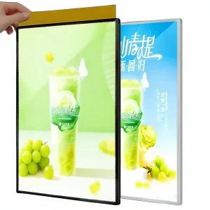 Ultra-Thin Aluminum LED Light Box Menu Board for Restaurant and Supermarket, A0 A1 A2 A3 A4