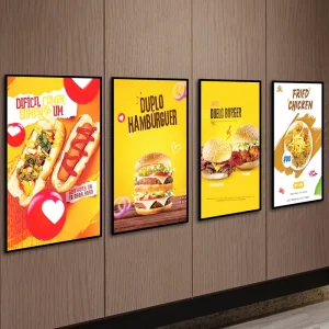 Ultra-Thin LED Light Box Menu Board for Restaurant and Retail Store