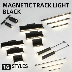 Ultra Thin Slim Modern COB DC48V Magnetic LED Track Light System with Spotlight Ceiling Track Rail