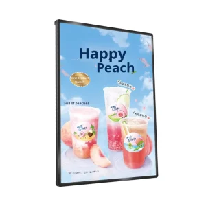 Ultra-Thin Tempered Glass LED Illuminated Menu Light Box, Wall-Mounted