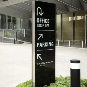 Underground Parking Guidance Signage, Custom Hotel Entrance Totem, LED Light Box