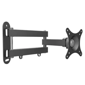 Universal Wall-Mounted LCD Monitor Bracket with Rotating Retractable TV Hanging Mount and Storage Rack