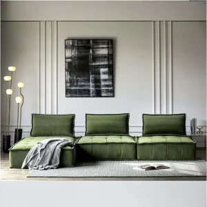 Unusual Comfort Microfiber Fabric Chesterfield Sofa Adults Module Wooden Couch Minimalist Mechanism Floor for Bedroom Furniture