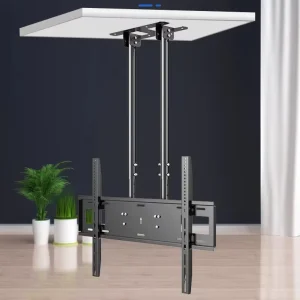 VESA Steel Ceiling TV Mount Bracket for 70 to 110 Inch LED LCD TVs with 360 Degree Swivel