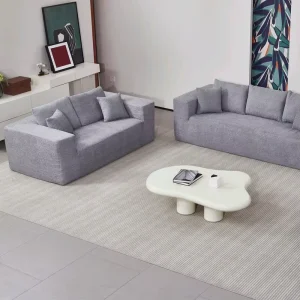 Vacuum-Compressed Full-Foam Fabric Modular Sofa Set for Living Rooms
