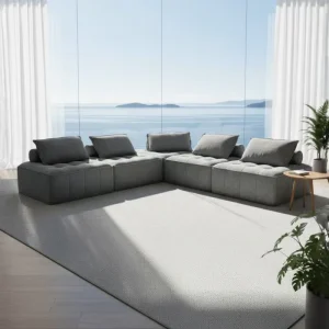 Vacuum Compressed Modular Sofa 50% Ocean Freight Saved L U Shape Free Combination Sofa Compressed