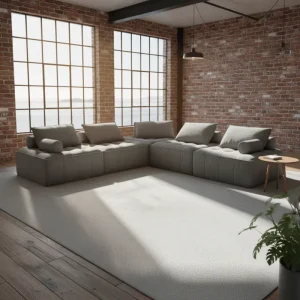 Vacuum Compressed Modular Sofa Set 50% Ocean Freight Saved L U Shape Free Combination Sofa Fabric Villa 3 Seater Sofa Bed