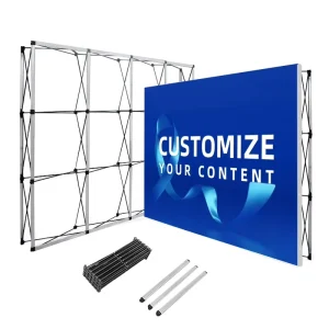 Versatile Pop up Backdrop Durable Metal Display Stand for Outdoor Advertising Multiple Uses and Configurations