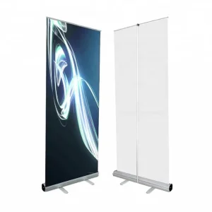 Vertical Aluminum Roller Retractable Pull Up Banner for Business Commerce