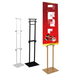 Vertical Floor-to-Ceiling Advertising Display Board Poster Shelf Stand Publicity Display Rack
