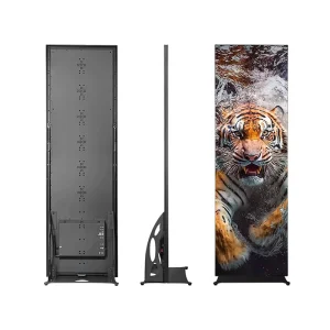 Vertical Indoor LED Poster Screen Stand, Folding, Frameless