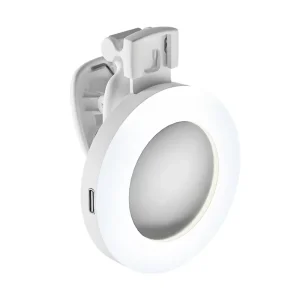 Video Conference Fill Light for Phone Camera and Makeup Live Broadcast with Rotatable Adjustable Brightness