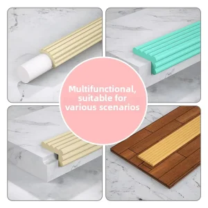 W-Shaped Adhesive Anti-Collision Strip for Wall and Furniture Corners Model 5220 Pink Blue Gray