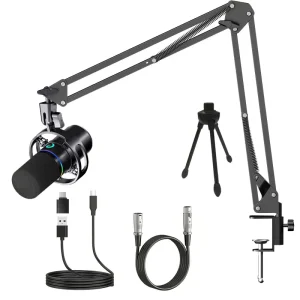 WM8 Dynamic-Coil USB Microphone for Desktop Gaming, Recording and Live Streaming