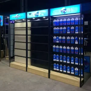 Wall Display Phone Case Rack and Stand Metal Phone Repair Shop Fixture LED Light Mobile Phone Accessories Store Shelf