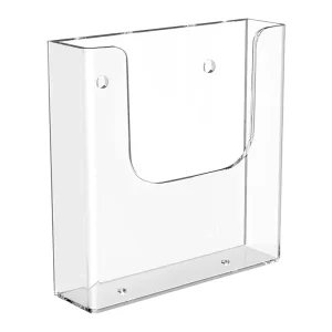 Wall Mount Clear Acrylic Brochure Display Holder U Shape Opening Pamphlet & Literature Rack for Business Shop Use Display Rack