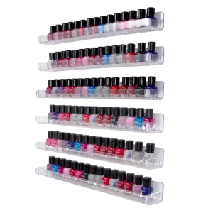 Wall-Mounted Acrylic Nail Polish Display Rack