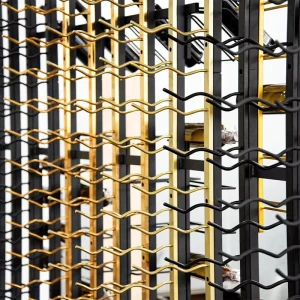 Wall-Mounted Custom Metal Hanging Wine Bottle Rack and Organizer