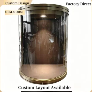 Wall-Mounted Jewelry Display Cabinet with Tempered Glass and Stainless Steel