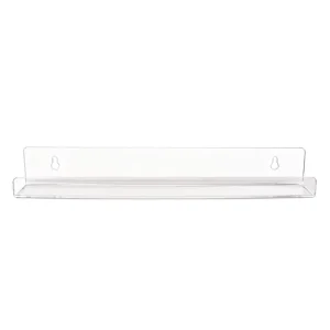 Wall-Mounted Transparent Acrylic U-Shaped Book Album and Record Storage Display Shelf for Brochure Literature Holder