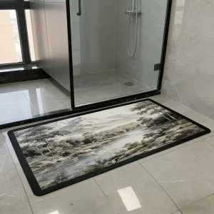 Washable Printed Outdoor Rug Custom Rubber Mat for Cars