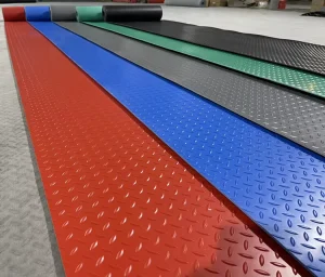 Waterproof Anti-Slip Industrial-Grade Vinyl Floor Mat for Garage, Warehouse, Indoor and Outdoor Use