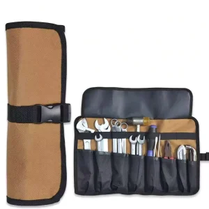 Waterproof Canvas Tool Backpack with Adjustable Strap, 200 lb Capacity, and Buckle Closure