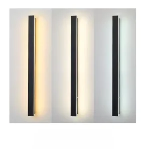 Waterproof Iron and Polycarbonate Long Strip Outdoor Garden Villa LED Wall Lamp