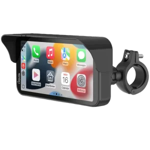 Waterproof Motorcycle CarPlay Android Auto Bluetooth GPS Touchscreen with Anti-Theft Tire Pressure Detection 6.3 Inch