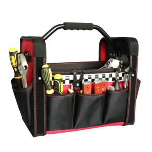 Waterproof Oxford Tool Bucket Bag with 10-14 Pockets, 150 lb Capacity
