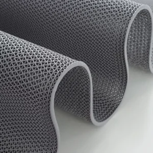 Waterproof PVC S-Type Anti-Slip Floor Mat for Bathroom and Kitchen Use