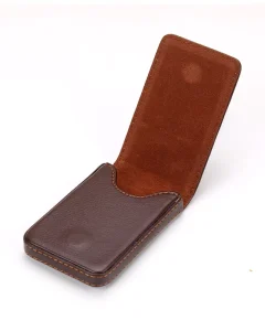 Waterproof Portable PU Leather ID Card Holder with Cotton Lining for Travel