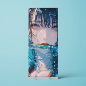 Waterproof Roll up Banner Stand Portable Retractable Aluminum Digital Printing Outdoor Advertising Display 80x200cm