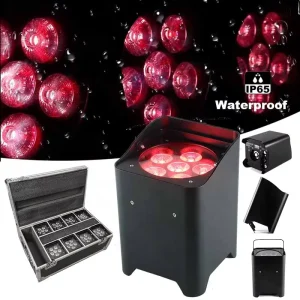 Waterproof Uplight Outdoor Battery Truss Wireless LED RGBWA 6x12w Par Light for DJ TV Events Wedding Hall