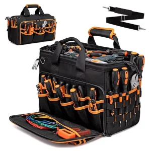 Waterproof Wear-Resistant Electrician Tool Duffel Bag 17 Inch Portable Heavy Duty OEM