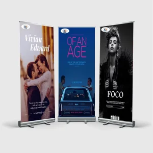 Waterproof windproof Roll up Banner Stand Promotion Aluminum Alloy Retractable Portable Rollup Banner Backdrops for Events