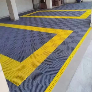Wear-Resistant Oil-Proof Interlocking Garage Floor Mat for Workshop