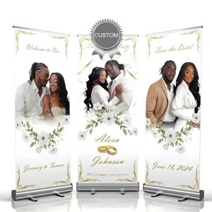 Wedding Poster X Banner Welcome Printing Roll up Display Custom Hotel Business Advertising Poster Wedding Photo Stand Design