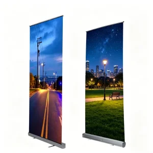 Wei Mei LanTian Best Selling Classic Aluminum Steel Frame Retractable Roll Up Banner 1.0mm Thickness Tool Free Assembly Portable