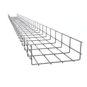 Welded Steel Wire Mesh Cable Tray with Durable Construction for Industrial Electrical Wiring and Data Transmission