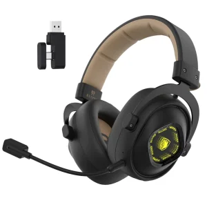 Whisper 5.0 Wireless Gaming Headset with Omnidirectional Microphone, Foldable Design and RGB Lighting for PS4 and PS5, 811Pro