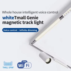 White Aluminum Magnetic 48V Indoor Track Light System Recessed Focus Lamp Linear Spotlight LED
