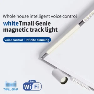White Aluminum Modern Magnetic Track Light System Recessed Focus Lamp Linear LED Spotlight