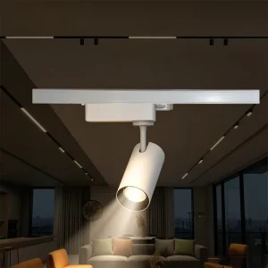 White Cylinder Rotatable Track Light Modern LED Spotlight for Shopping Mall Boutique Home Commercial Decor Lamp