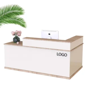 White Modern Cashier Counter and Reception Desk for Convenience Store