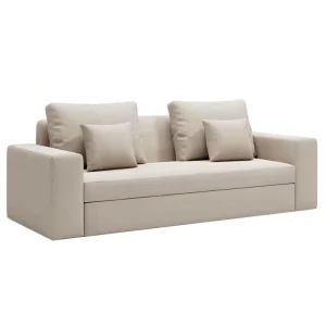 White Modern Nordic Italian Connector Fabric Modular Sectional 1 Seater 3 Seater Villa & Mall Living Room Sofa Furniture Set