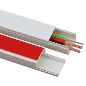White PVC Electric Conduit Cable Duct Fireproof Plastic Cable Trunking and Wiring Duct