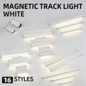 White Ultra Thin Slim Magnetic System Tracking Dc48v Spotlight Ceiling Led Track Light Magnetic Light With Magnetic Track Rail